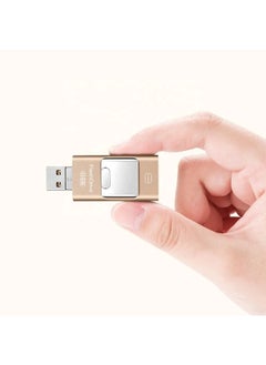 Generic For Lenovo MU251 Mobile Phone USB Metal Waterproof U Disk Usb3.0 Business Office 32G Lettering Wholesale-Color:WHEAT-Capacity:1G-1TB  - Image 2