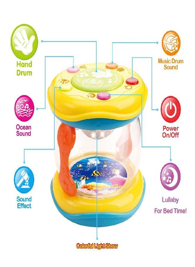 WEofferwhatYOUwant WEofferwhatYOUwant Portable First Drum Musical Instrument - Educational Toy for Children Learning and Entertainment. Small Size and Soft Sounding  - Image 1