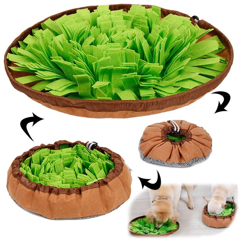 AWOOF Pet Snuffle Mat for Dogs, Interactive Feed Game for Boredom, Encourages Natural Foraging Skills for Cats Dogs Bowl Travel Use, Dog Treat Dispenser Indoor Outdoor Stress Relief - Image 1
