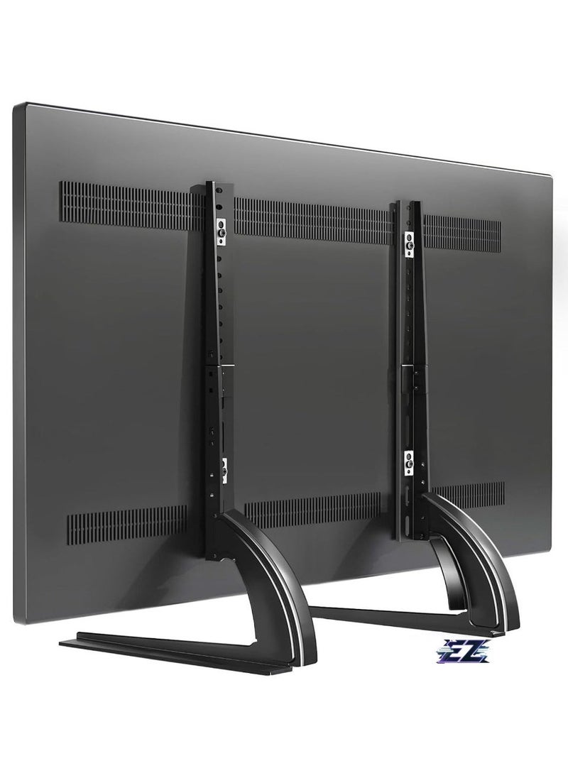Universal Table Top TV Stand Mount for 27 30 32 37 40 43 47 50 55 60 65 Inch LCD LED Flat/Curved Screen TVs, Height Adjustable TV Legs, Strong TV Base Holds up to 88 lbs, Max VESA 800x500mm - Image 1