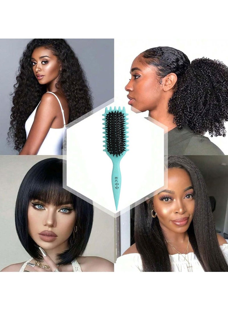 ECVV Bounce Curl Define Styling Brush - Premium Curly Hair Brush, Wet & Dry Detangler, Essential Tool for Shaping & Perfecting Your Curls - Image 4