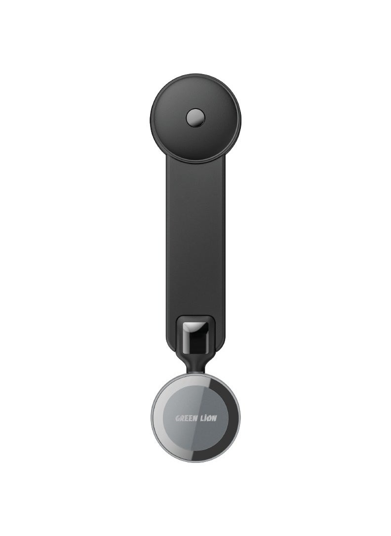 Flexi Mag Pro Car Phone Holder With 15W Wireless Charging / ABS + PC Material / Easy Installation / Flexible Design / Type-C Connector Port / 360° Rotation / Strong 3m Glue / MagSafe Compatible / x16 N52 Magnets - Black
