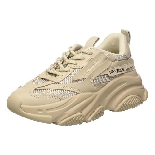 STEVE MADDEN Steven Madden Women's Possesion Sneaker, TAN, 8.5 - Image 5