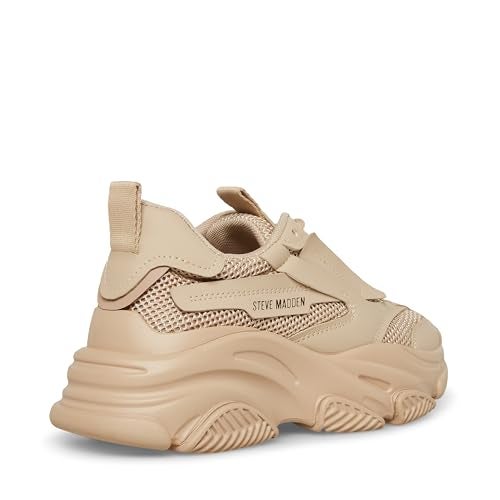 STEVE MADDEN Steven Madden Women's Possesion Sneaker, TAN, 8.5 - Image 3