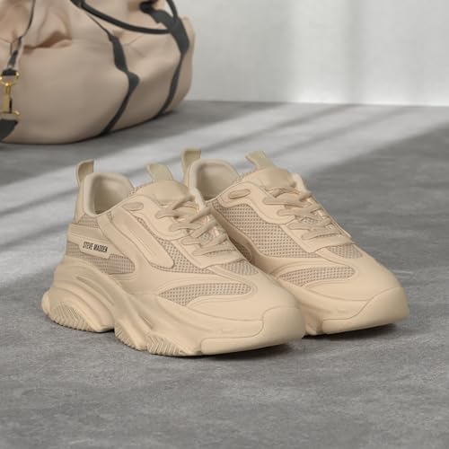 STEVE MADDEN Steven Madden Women's Possesion Sneaker, TAN, 8.5 - Image 2