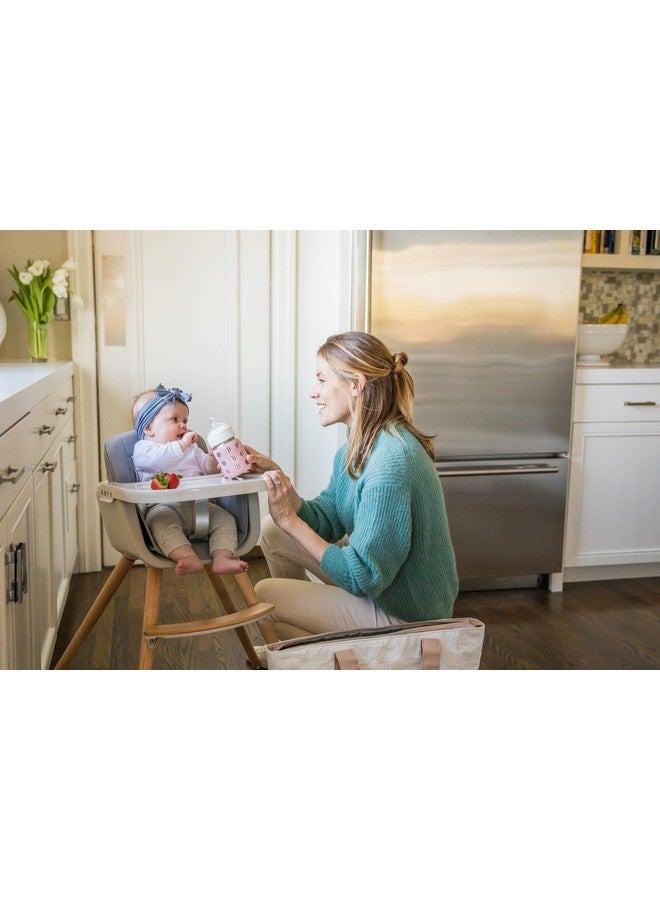 Lifefactory 8-Ounce Stainless-Steel Vacuum-Insulated Wide-Neck Baby Bottle with Flat Cap, Denim (LS2231WDE4) - Image 5