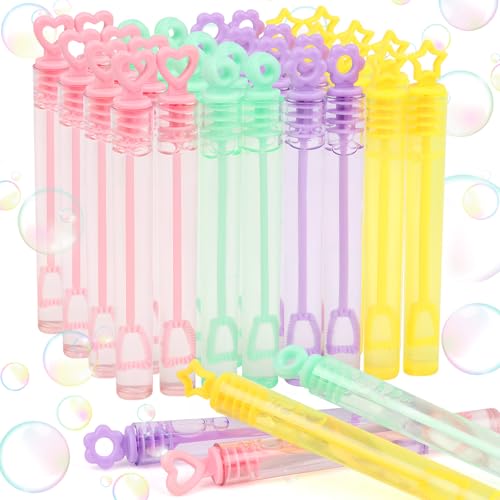 JOFONY 36 Pack Pack Mini Bubble Wands Bulk for KidsPastel Bubble Wand Sticks for Party Supplies Birthday Decorations Gift Bag Stuffers Carnival Prizes - Image 1