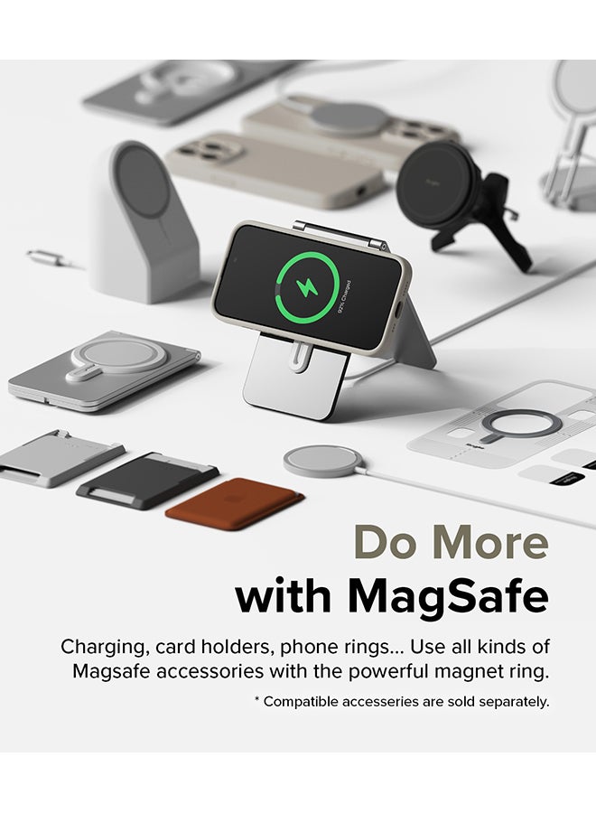 رينجك غطاء حماية مغناطيسي من السيليكون متوافق مع هاتف iPhone 15 Pro Max، غطاء خلفي مغناطيسي قوي يدوم طويلاً، ملمس حريري مضاد لبصمات الأصابع - Image 4