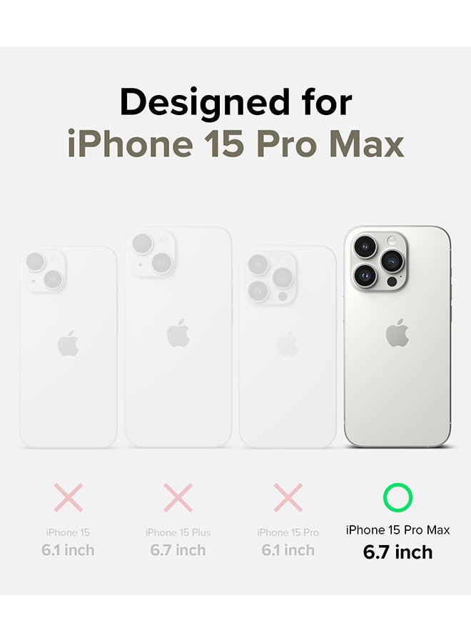 رينجك غطاء حماية مغناطيسي من السيليكون متوافق مع هاتف iPhone 15 Pro Max، غطاء خلفي مغناطيسي قوي يدوم طويلاً، ملمس حريري مضاد لبصمات الأصابع - Image 2