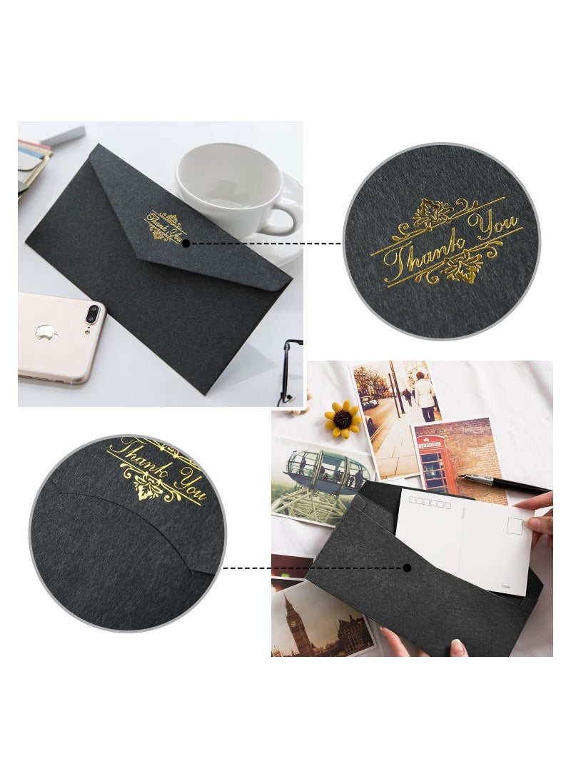 Excefore Specialty Paper Thickened Vintage Color Envelope, 10 Pcs “8.7 x 4.3inch” Premium Color V Flap Invoices Envelopes for Office Checks, Business Letterhead, Letter Mailing Invitation, Holiday Cards - Image 3