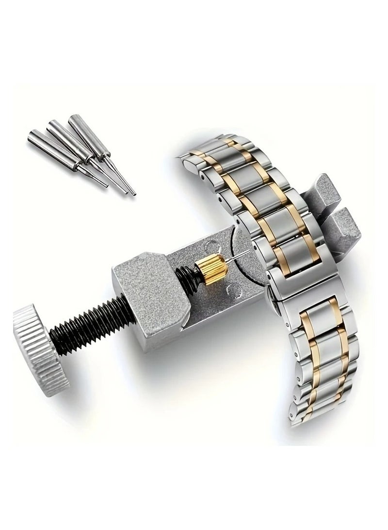 أداة إصلاح سوار الساعة - أداة احترافية لإزالة دبوس الوصلات من الفولاذ المقاوم للصدأ قابلة للتعديل مع قضيب زنبركي - مجموعة من 3 قطع لصانعي الساعات والإصلاح المنزلي - Image 2