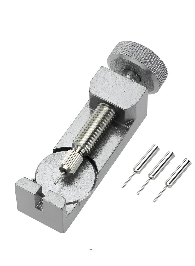 أداة إصلاح سوار الساعة - أداة احترافية لإزالة دبوس الوصلات من الفولاذ المقاوم للصدأ قابلة للتعديل مع قضيب زنبركي - مجموعة من 3 قطع لصانعي الساعات والإصلاح المنزلي - Image 1