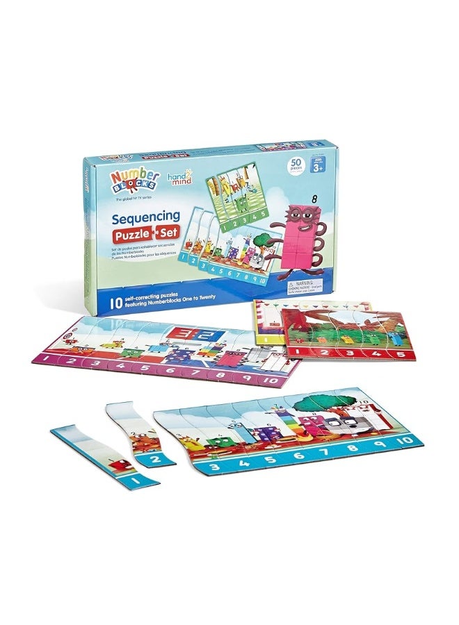 hand2mind hand2mind Numberblocks Sequencing Puzzle Set, Sequence Cards, Math Games for Kids Ages 3-5, Number Games, Educational Toys, Toddler Learning Puzzles, Counting Toys, Preschool Learning Activities - Image 2