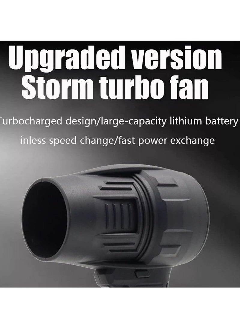 TIGER Portable Cordless Turbo Air Blower – Battery Powered, Extra Battery, Powerful Compact Blower for Cleaning & Drying (Black) – Lightweight, Efficient, and Ideal for Quick Drying and Cleanup Tasks  - Image 2