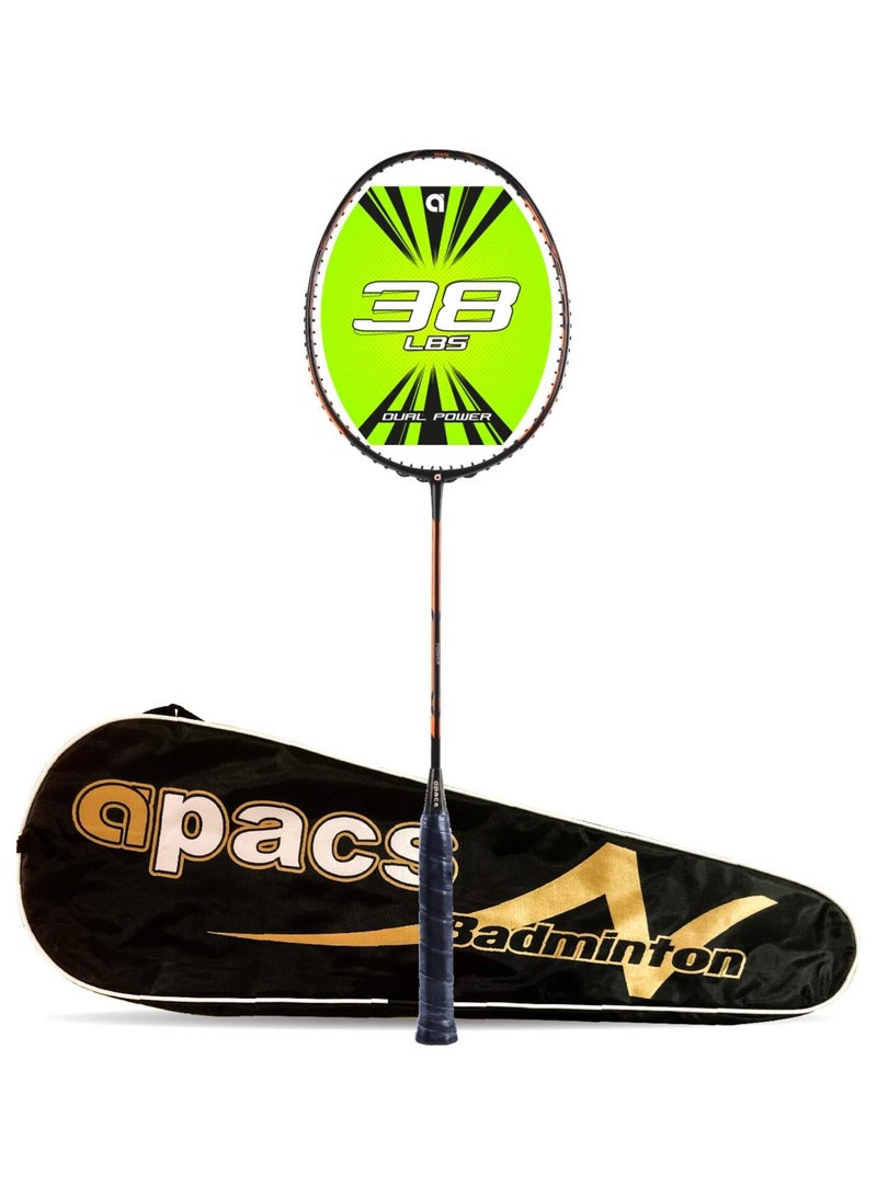 Apacs Dual Power & Speed Unstrung Badminton Racket – High Tension, Ultra-Optimized Design with Full Cover - Image 1