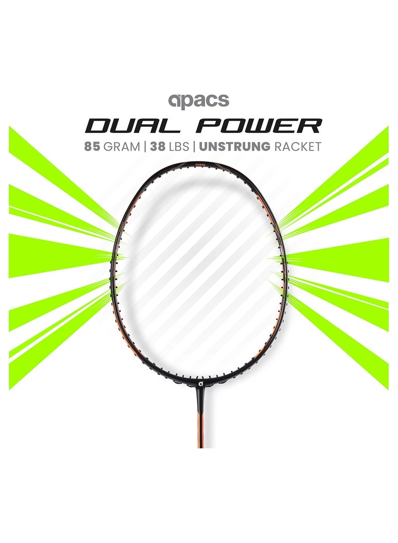 Apacs Dual Power & Speed Unstrung Badminton Racket – High Tension, Ultra-Optimized Design with Full Cover - Image 2
