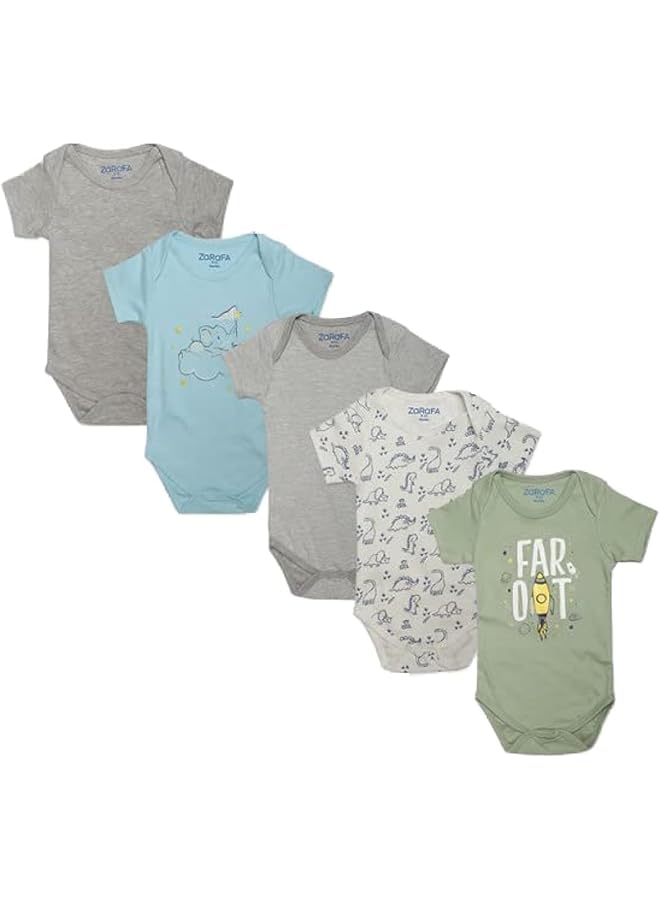 erorex Kids Pack Of 5 Baby Boy Rompers