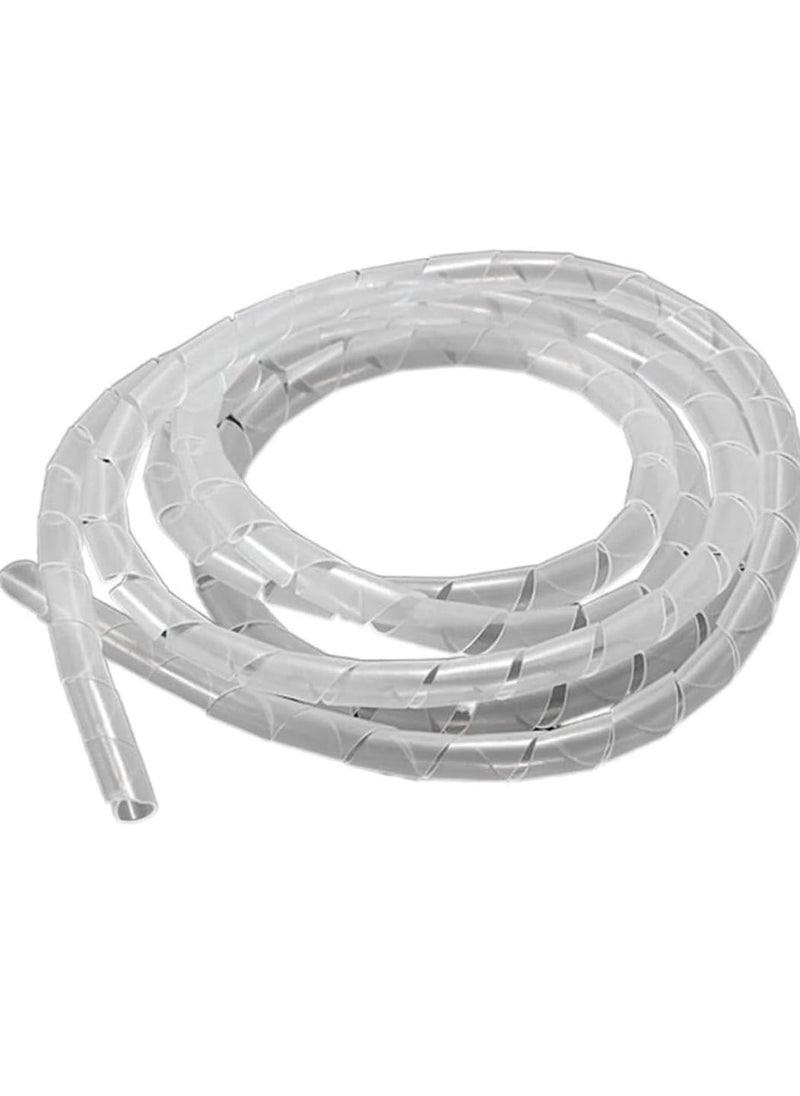 Generic LT Spiral Cable Wire Wrap Cord for Computer Flexible Electrical Wire Organizer Protection Sleeve Hose for TV PC Size10 mm Length 10 Meters  - Image 1