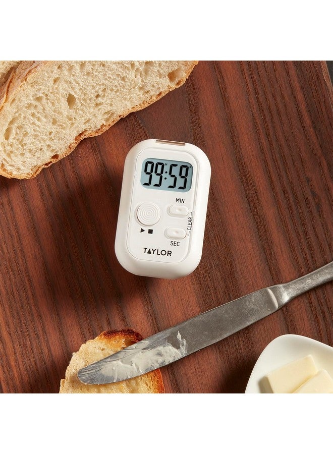 Taylor Multi-Alert (Sound, Light, Vibration) Digital Timer, Standard, White - Image 2