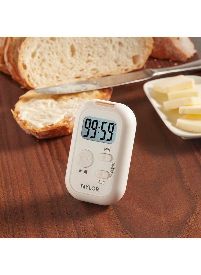 Taylor Multi-Alert (Sound, Light, Vibration) Digital Timer, Standard, White - Image 3