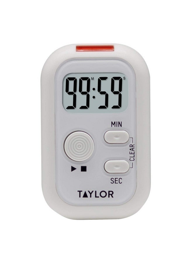 Taylor Multi-Alert (Sound, Light, Vibration) Digital Timer, Standard, White - Image 1