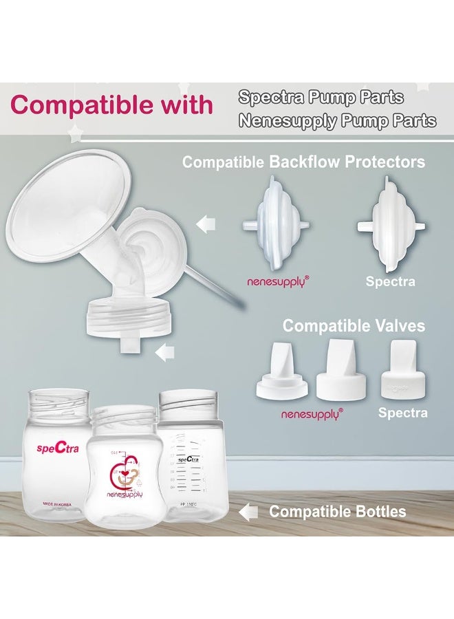 Nenesupply 19mm 2 pc Flanges Compatible with Spectra S2 S1 9 Plus Synergy Gold Breastpump Replacement to Spectra Pump Parts Flange Accessories Wide Mouth Work with Valve Backflow Protector Bottle - Image 3