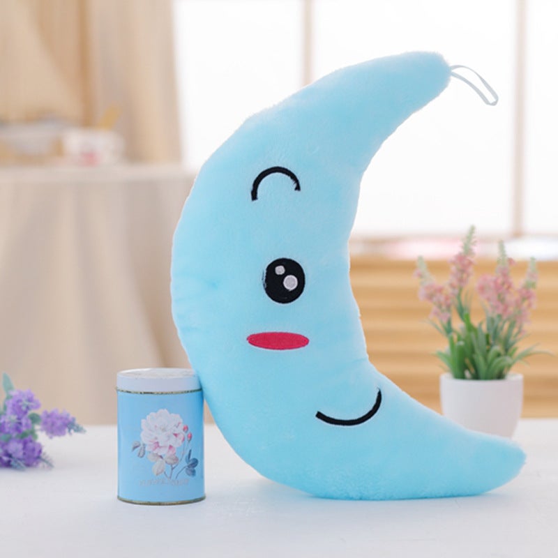 Colorful Glowing Star Plush Pillow with Music - Soft Decorative Toy  Gift