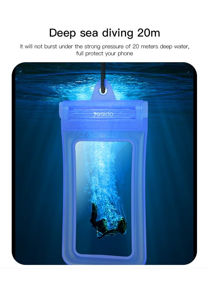 general WB11 High Quality Beach IPX8 20M Waterproof Mobile Phone Bag Cover Waterproof Phone Pouch - Violet - Image 4