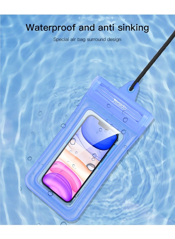 general WB11 High Quality Beach IPX8 20M Waterproof Mobile Phone Bag Cover Waterproof Phone Pouch - Violet - Image 5
