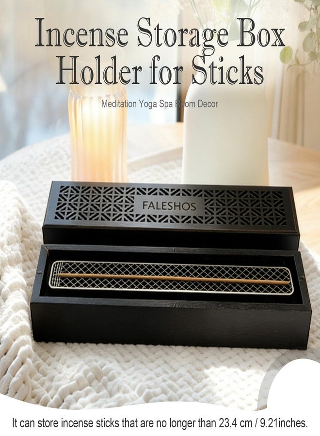 FALESHOS Incense Holder Burner, 2 in 1 Coffin Design with Storage Box and Ash Catcher, Holder for Incense Sticks, Excellent for Meditation Wellness Practices Bedroom Study Office - Image 5
