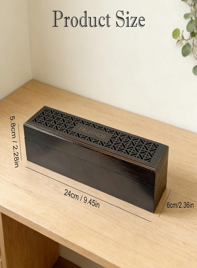 FALESHOS Incense Holder Burner, 2 in 1 Coffin Design with Storage Box and Ash Catcher, Holder for Incense Sticks, Excellent for Meditation Wellness Practices Bedroom Study Office - Image 2