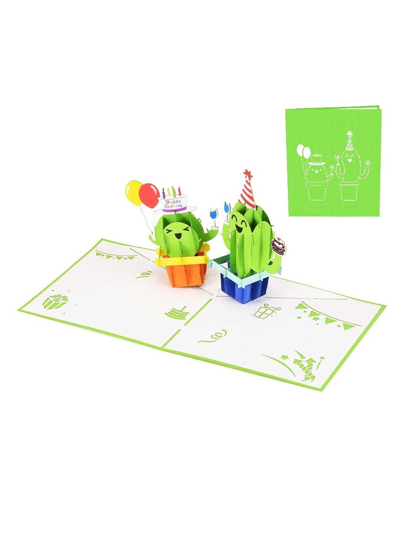 Cactus Birthday Pop Up Card / 3D Greeting Cards  - Image 1