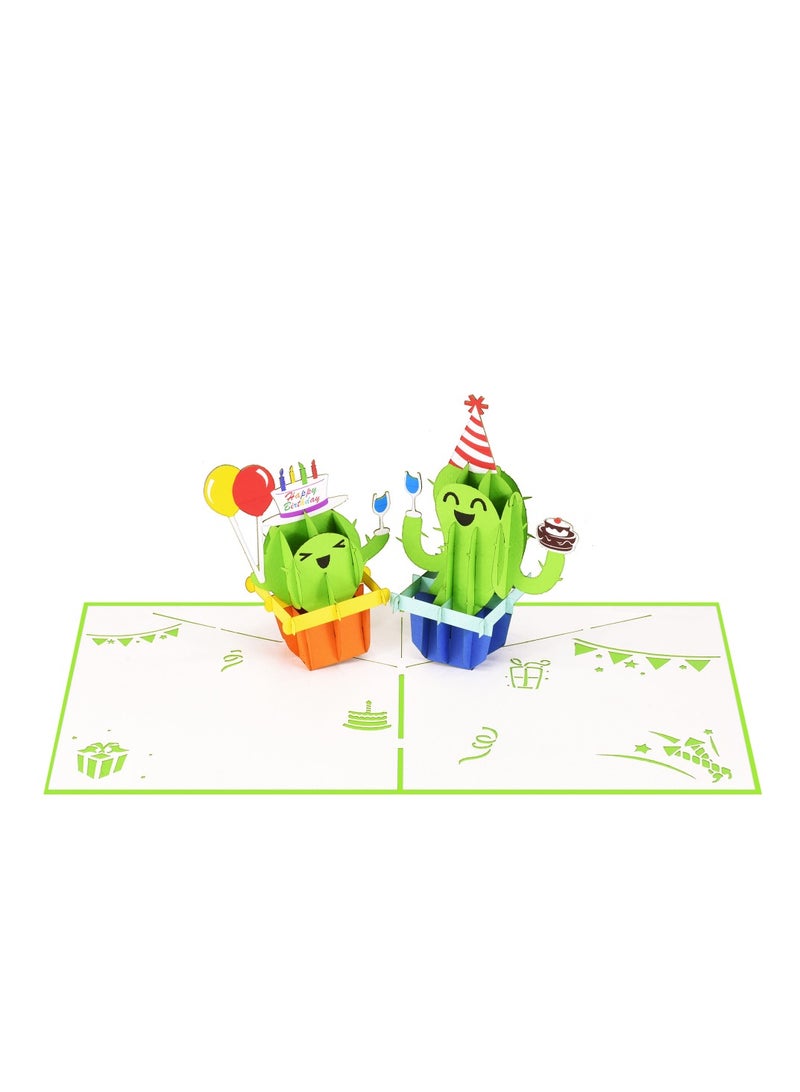 Cactus Birthday Pop Up Card / 3D Greeting Cards  - Image 2