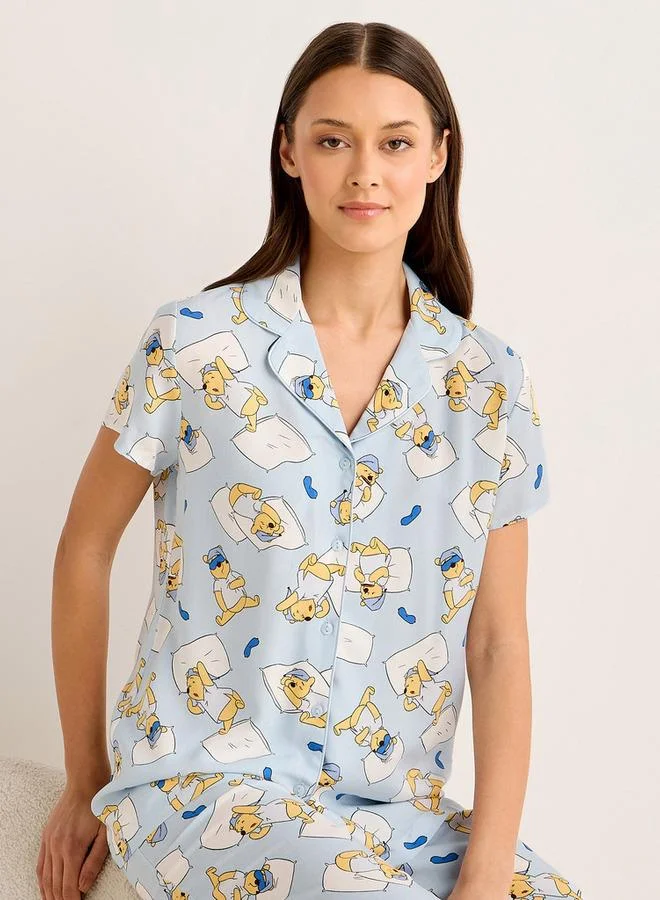 سبلاش فيڤ Pyjama Set Button-Down Shirt & Trousers Viscose