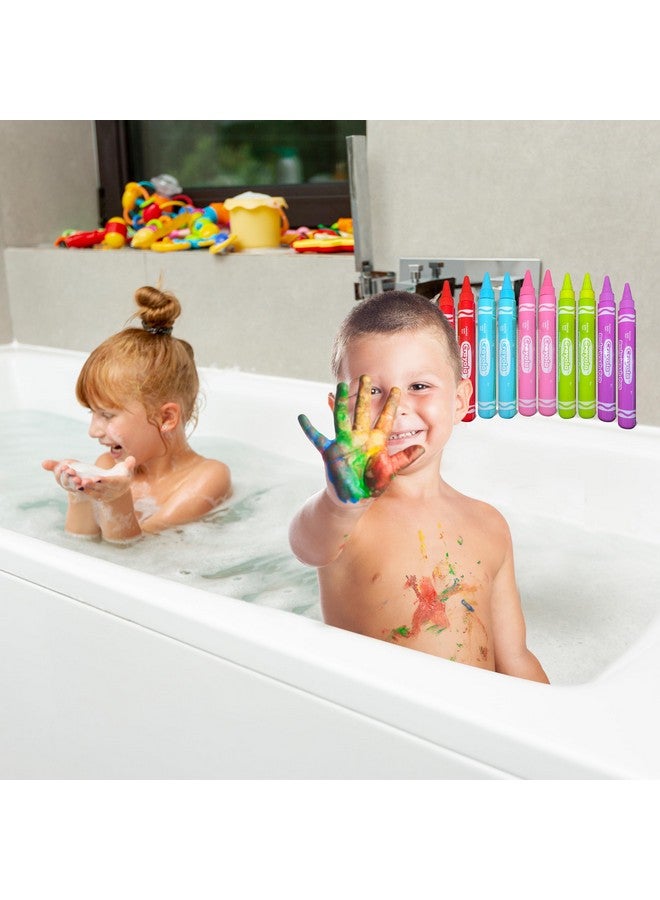 Crayola أقلام غسيل الجسم المعطرة من كرايولا، عبوة 10، طلاء استحمام قابل للغسل بألوان متنوعة، غير سامة للأطفال والصغار للاستمتاع بوقت الاستحمام - Image 3