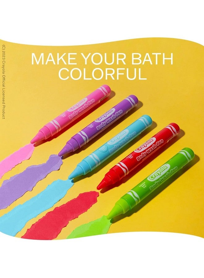 Crayola أقلام غسيل الجسم المعطرة من كرايولا، عبوة 10، طلاء استحمام قابل للغسل بألوان متنوعة، غير سامة للأطفال والصغار للاستمتاع بوقت الاستحمام - Image 2