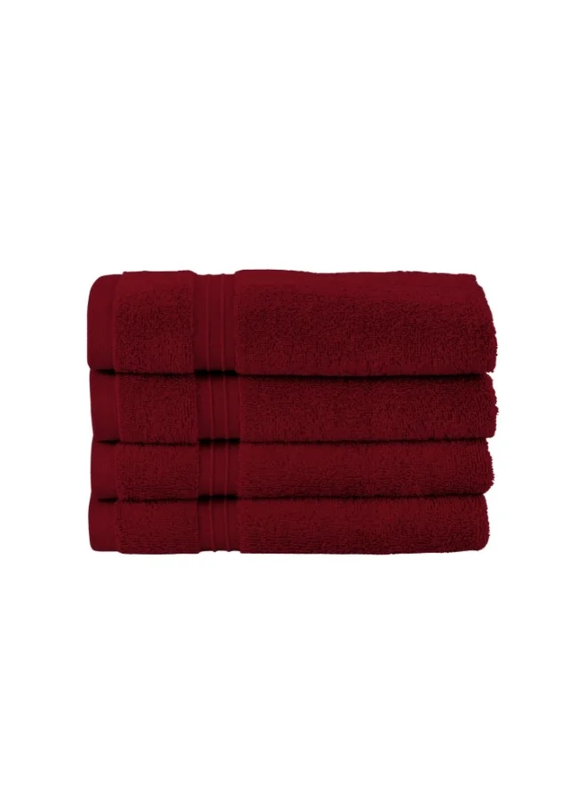 Bliss Casa 4-Piece 100% Combed Cotton Hand Towels - 550 GSM Quick Dry Highly Absorbent Hand Towel Set 16x28 Inch