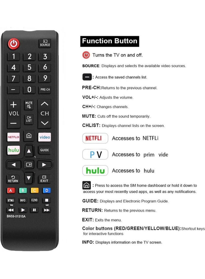 Zedtron Newest Universal Remote Control for All Samsung TV Remote Compatible All Samsung LCD LED HDTV 3D Smart TVs Models - Image 2