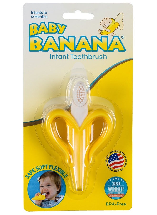 Baby Banana The Original Baby Banana Toothbrush Teether Toy, for Babies Infants Toddlers; USA Family-Owned Business; Teething Relief for Sore Gums, Massaging Soothing; Safest Food Grade Silicone  - Image 2