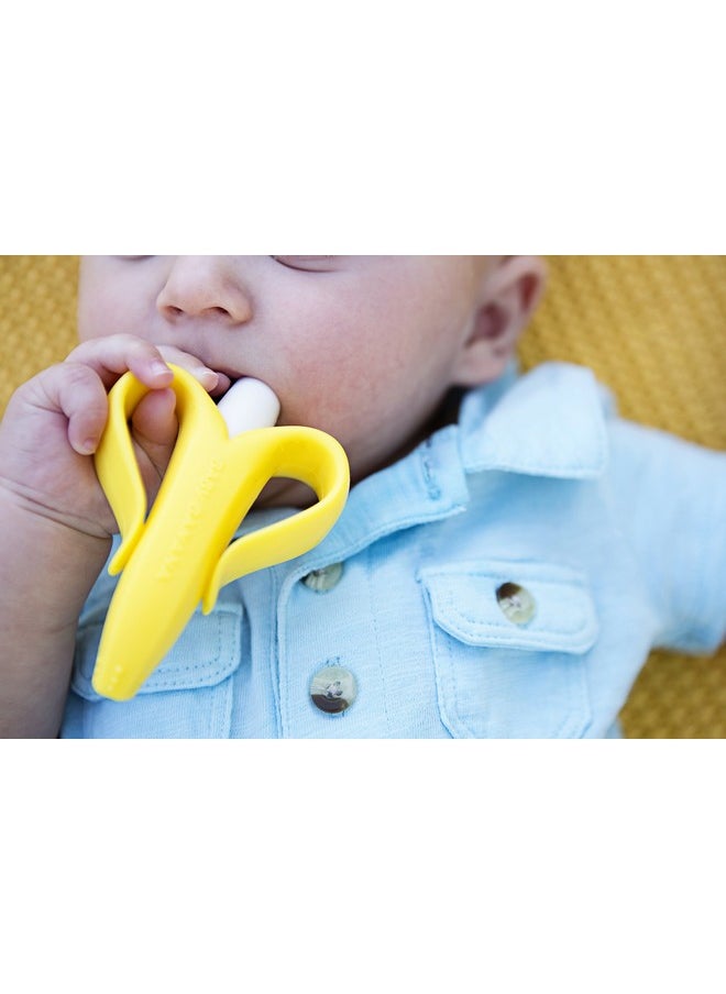 Baby Banana The Original Baby Banana Toothbrush Teether Toy, for Babies Infants Toddlers; USA Family-Owned Business; Teething Relief for Sore Gums, Massaging Soothing; Safest Food Grade Silicone  - Image 3