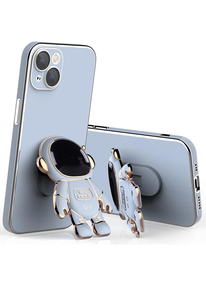 erorex Case For iPhone 13 Plating Astronaut Holder Phone Case with Lens Film - Image 1