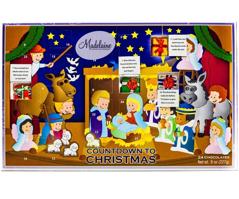 Madelaine Chocolate Christmas Pageant Christmas Countdown Advent Calendar with 24 Premium Milk Chocolates (8oz - 226g) - Image 3