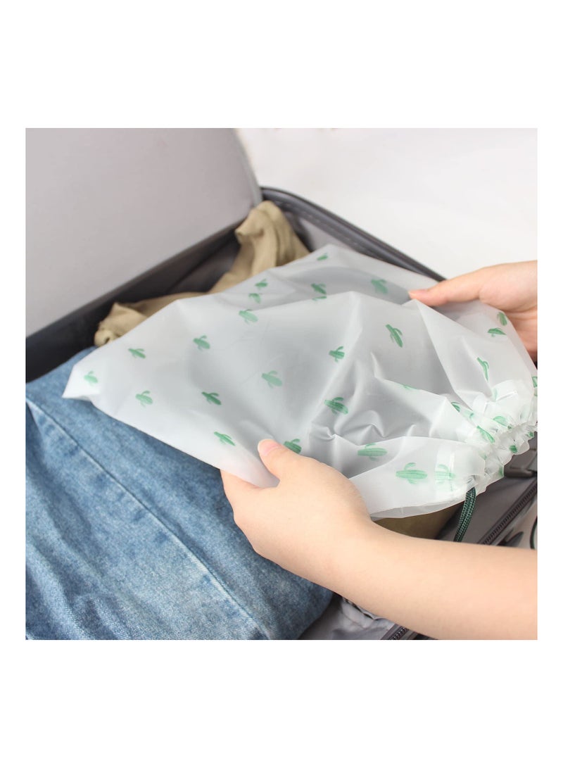 Excefore 12 Pcs Shoe Bags For Travel, 11.8in X 13.8in Large Clear Shoes Storage Organizer with Drawstring, Waterproof Travel Storage Bags for Packing Dust Bags for Men and Women - Image 3