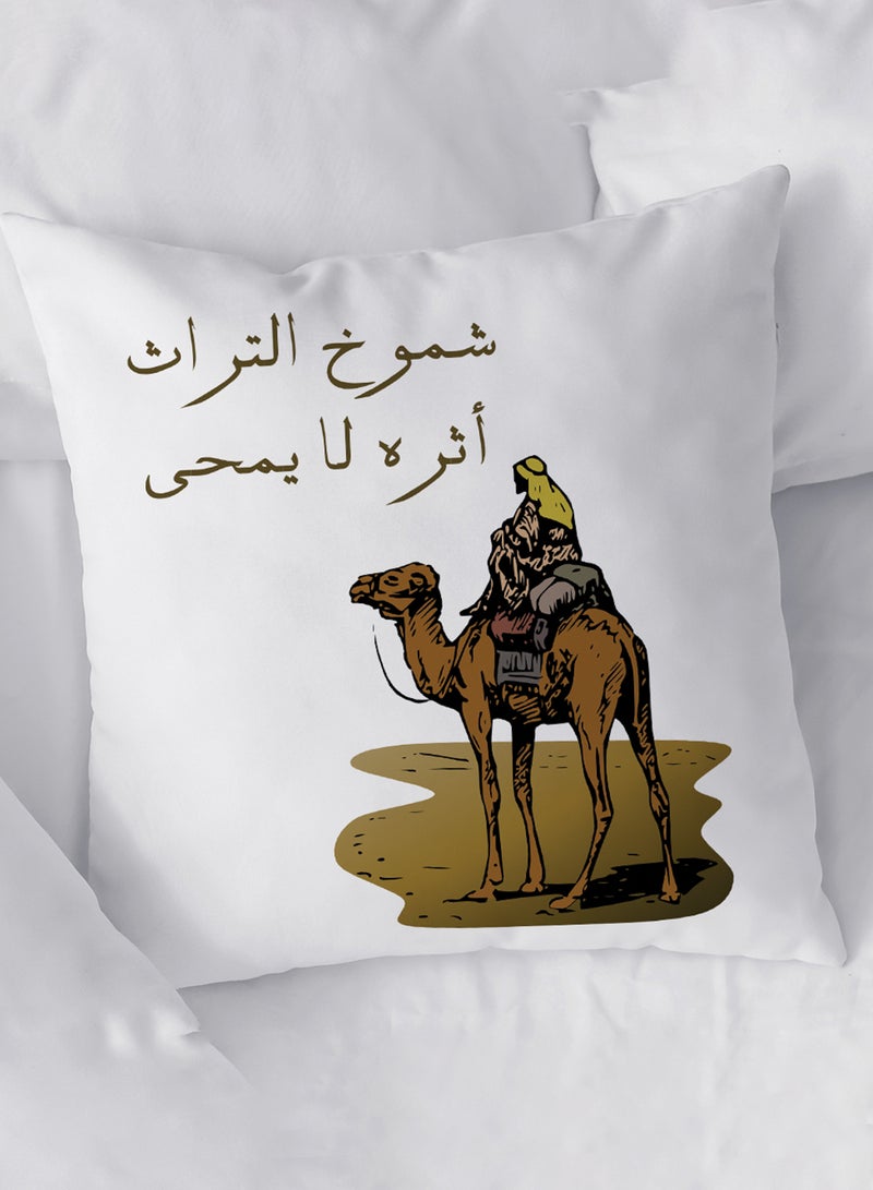 لوحة غطاء وسادة من البوليستر بتصميم شموخ التراث أثره لا يُمحَى - Image 4