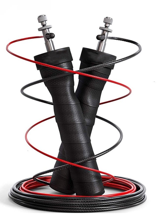 Skipping Rope, Jump Rope for adult, Tangle-Free Rapid Speed Skipping Rope Cable with Ball Bearings，for Women, Men, and Kids with Foam Handles for home Fitness, MMA - Image 1