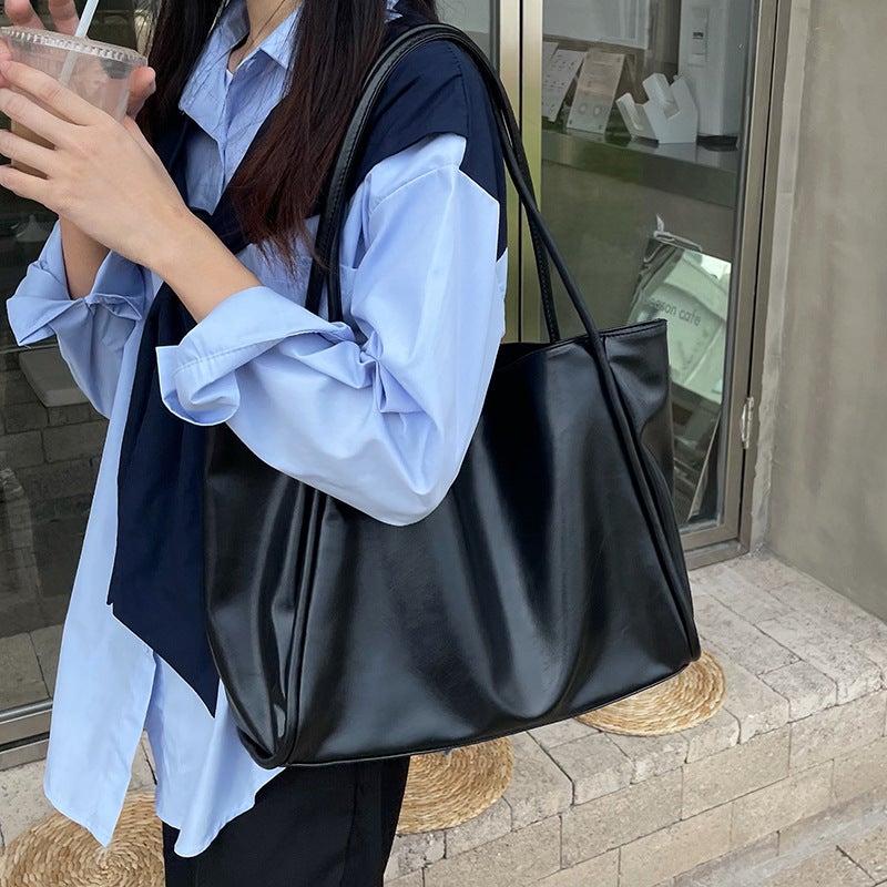حقيبة توتة كورية للنساء، حقيبة كتف كبيرة السعة - Image 3