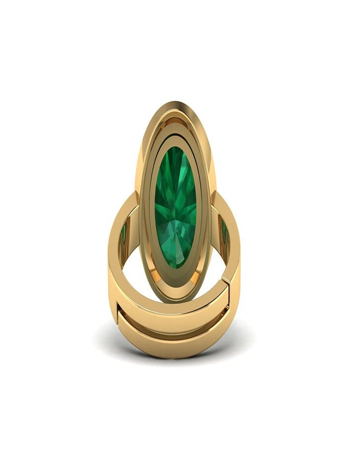 Sidharth Gems Natural Emerald Green Gemstone 12.25 Ratti Original Certified11.55 Carat Gold Plated Adjustable Panna Ratna Ring for Men Women - Image 5