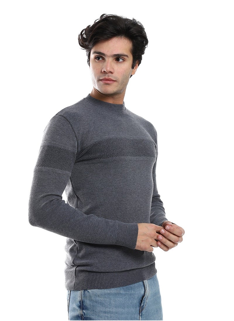 Caesar - Wool Mens Pullover With Multi Design - Image 1