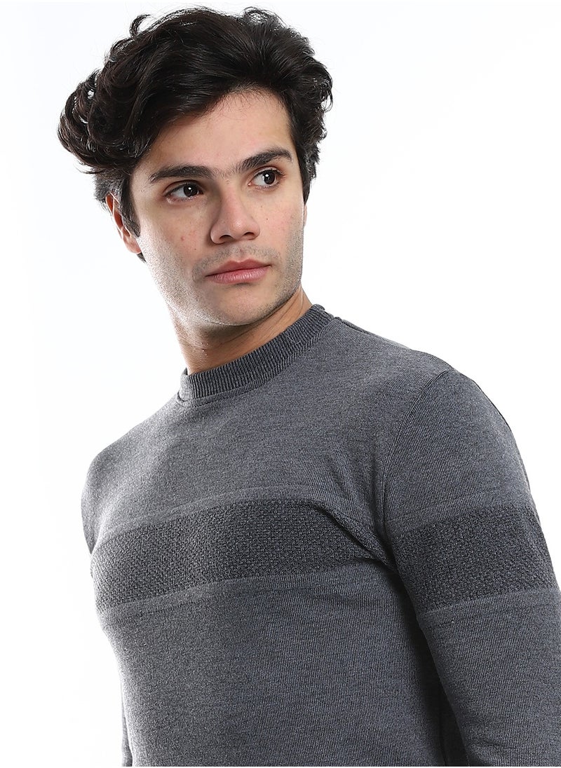 Caesar - Wool Mens Pullover With Multi Design - Image 1