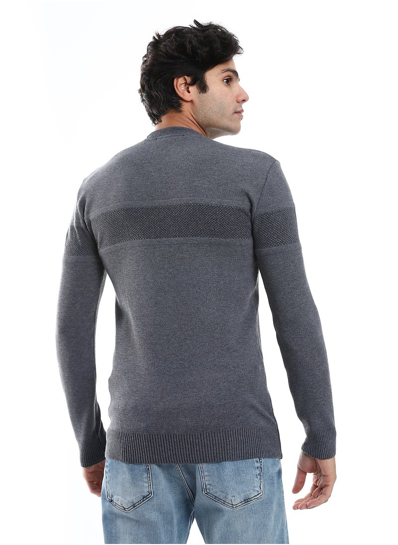 Caesar - Wool Mens Pullover With Multi Design - Image 1